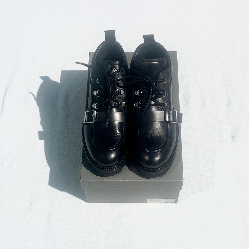 Brand New AllSaints Black Creeper Loafers 38